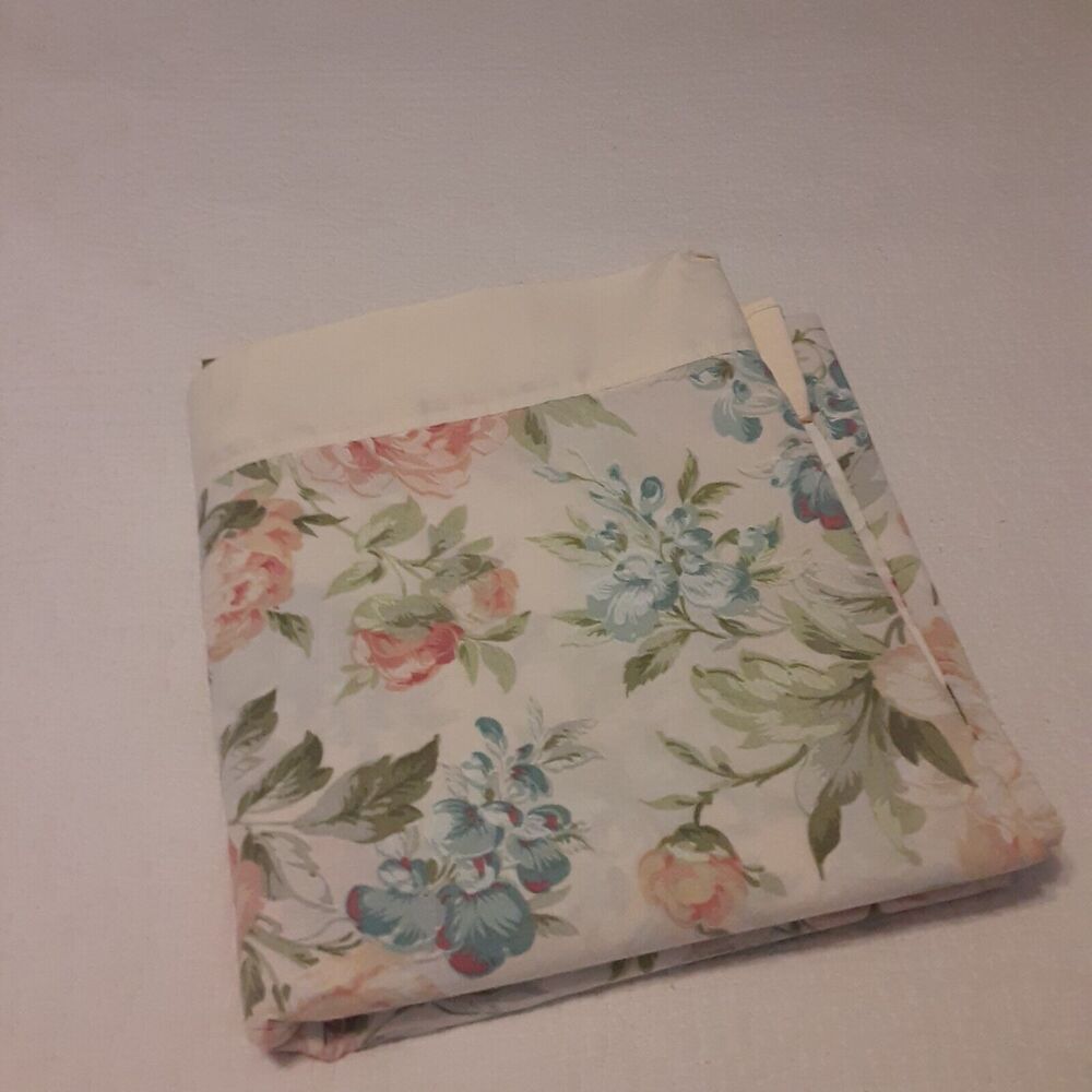 Vintage Revman Floral Flat Queen Sheet Quality Combed Cotton Blend